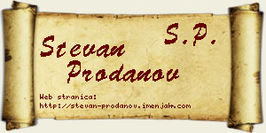 Stevan Prodanov vizit kartica